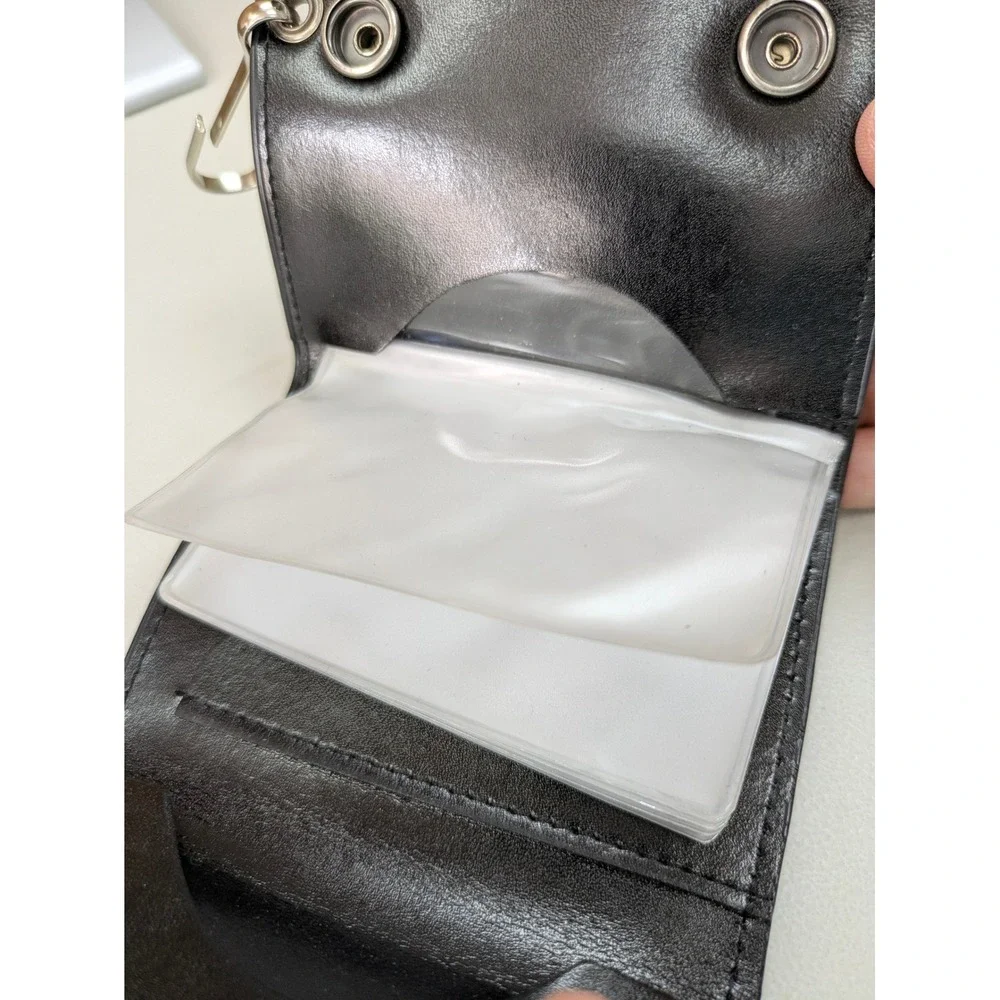 Fender Guitar Amp Wallet Black Leather Trifold Key Clip